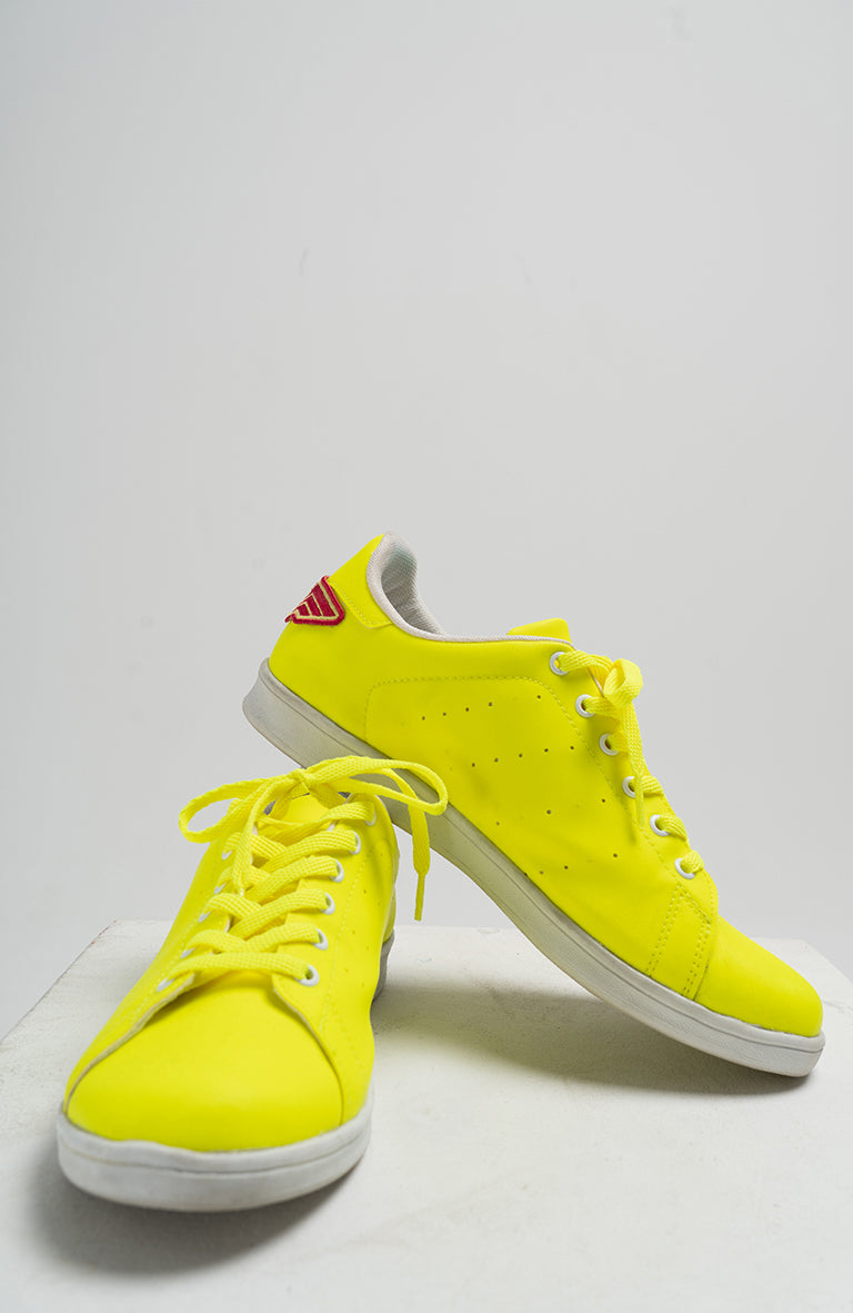 logo detaylı, neon sarı, ayakkabı